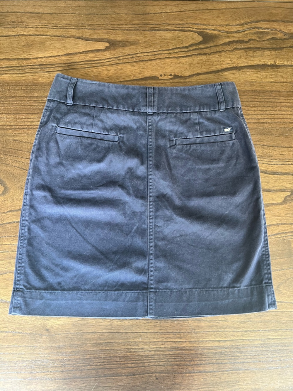 Vineyard Vines Classic Navy Cotton Blend Mini Skirt - 0 - Picture 4 of 8